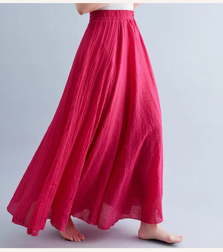 Women's Summer Maxi Skirt | Flowing, Elastic Waist