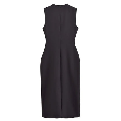 Women's Formal Midi Dress | Sleeveless, Belted