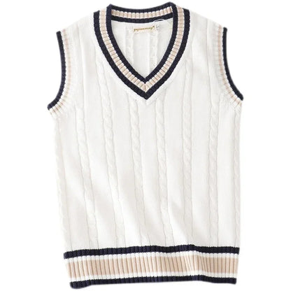 Oisin | Men's Stylish Chunky Sleeveless Knit Jumper | Warm, Versatile, Durable