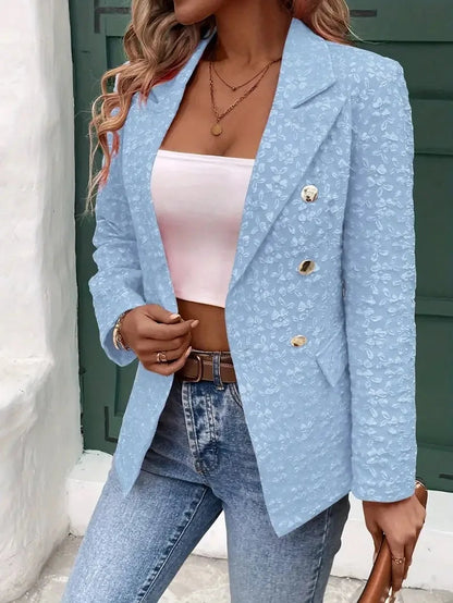 Danaya - Elegant stylish double breasted pockets vintage blazer