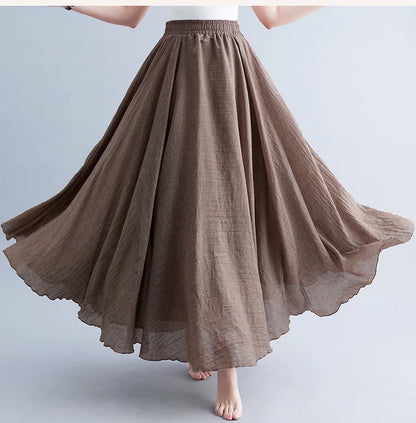 Women's Summer Maxi Skirt | Flowing, Elastic Waist