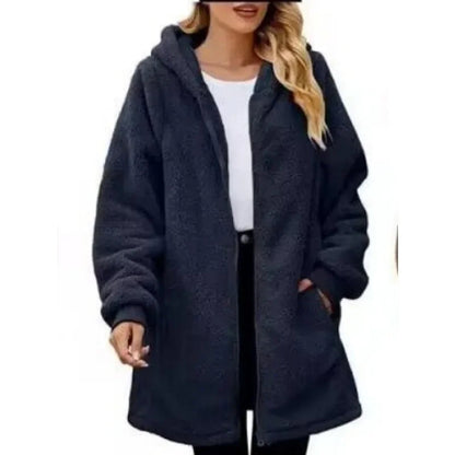 Elza - Elegant Oversized Hooded Fleece Jacket