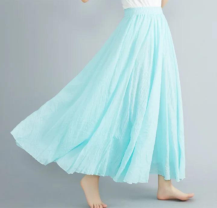 Women's Summer Maxi Skirt | Flowing, Elastic Waist
