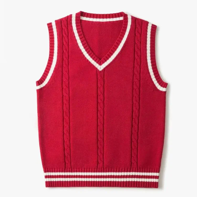 Oisin | Men's Stylish Chunky Sleeveless Knit Jumper | Warm, Versatile, Durable