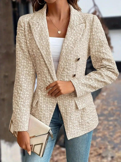 Danaya - Elegant stylish double breasted pockets vintage blazer
