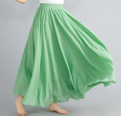Women's Summer Maxi Skirt | Flowing, Elastic Waist