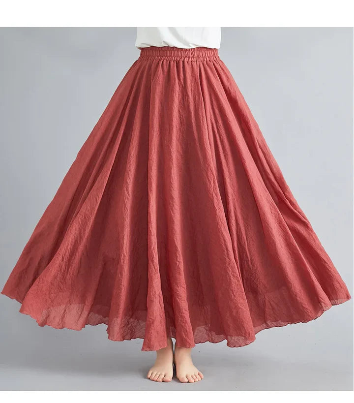 Women's Summer Maxi Skirt | Flowing, Elastic Waist