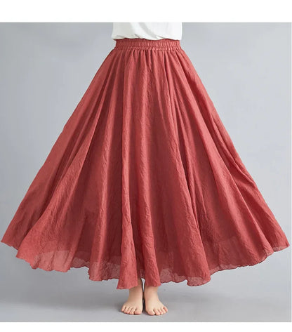 Women's Summer Maxi Skirt | Flowing, Elastic Waist