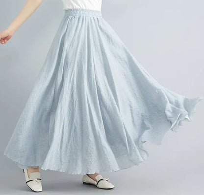 Women's Summer Maxi Skirt | Flowing, Elastic Waist