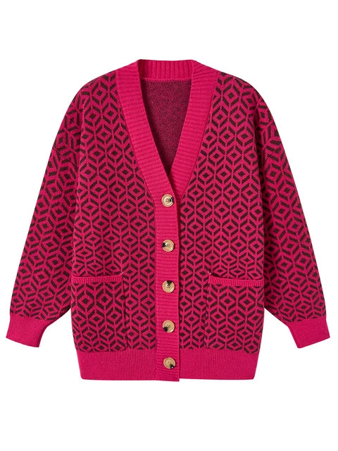 Monique - Elegant Stylish knitted cardigan with button