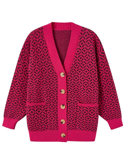 Monique - Elegant Stylish knitted cardigan with button