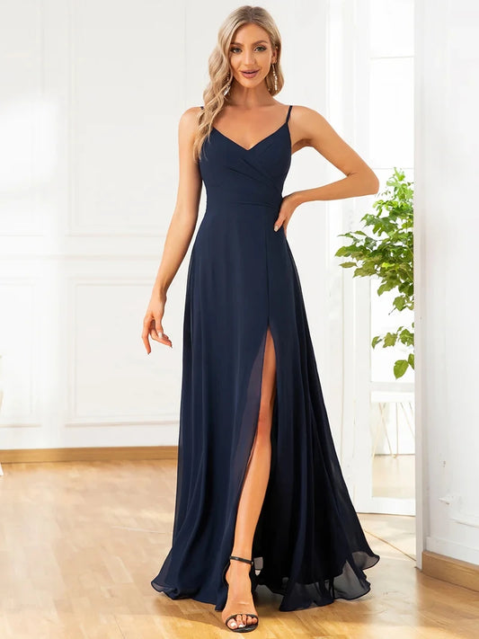 Women's Summer Maxi Dress | Spaghetti Strap, Slit
