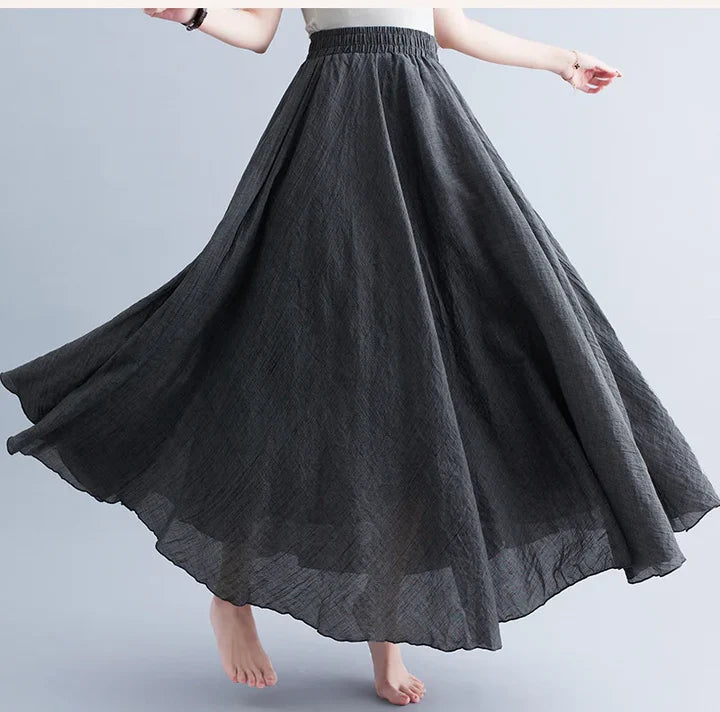 Women's Summer Maxi Skirt | Flowing, Elastic Waist