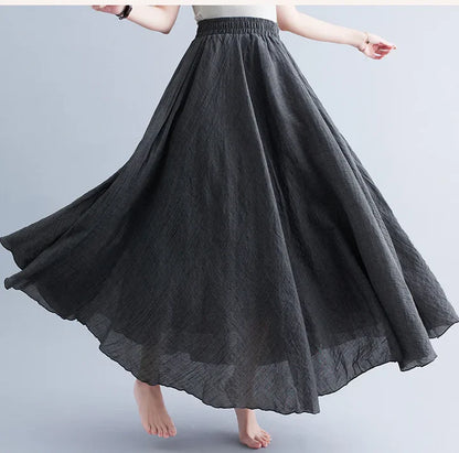 Women's Summer Maxi Skirt | Flowing, Elastic Waist
