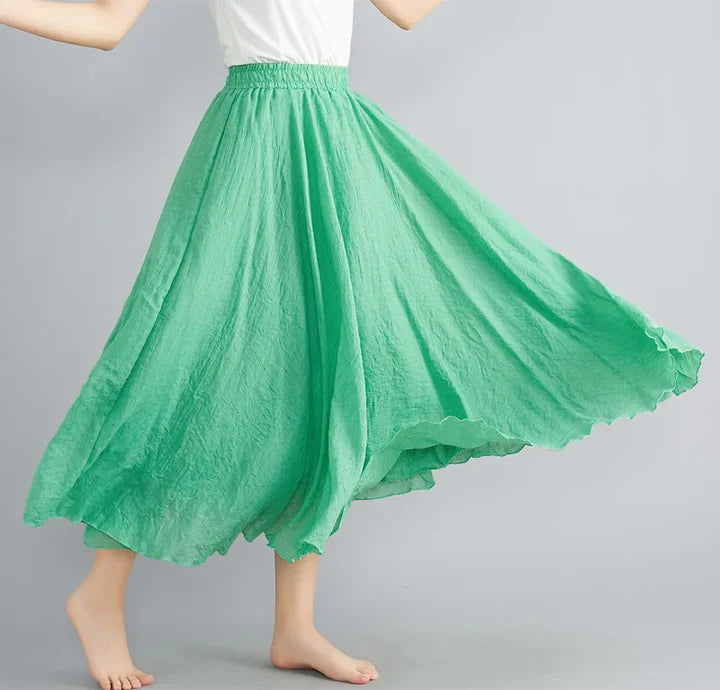 Women's Summer Maxi Skirt | Flowing, Elastic Waist