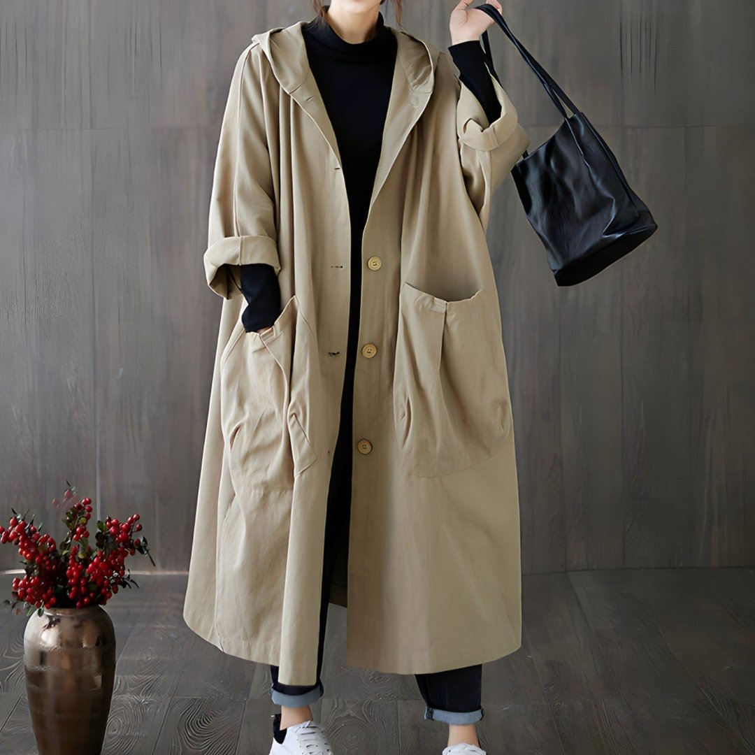 Mairead | Chic Women's Waterproof Long Trench Coat | Sleek, Warm, Versatile Design