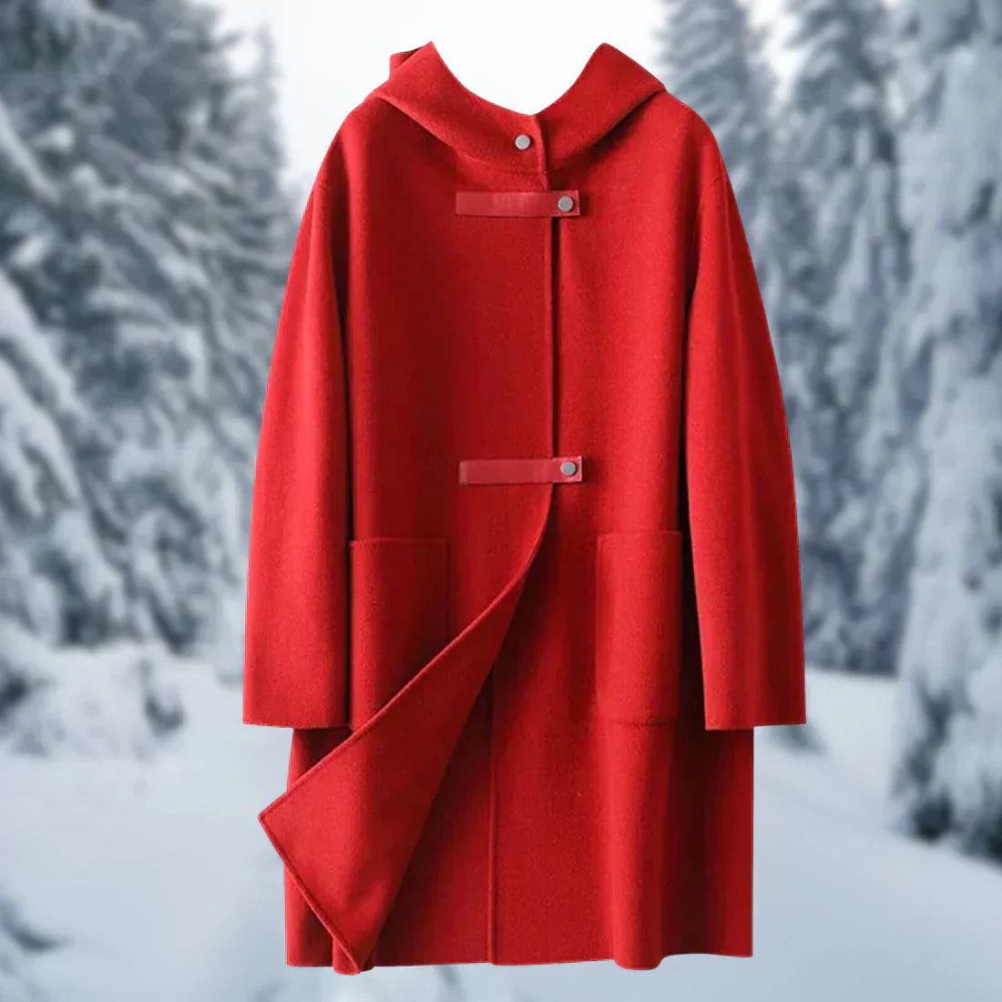 Clara | Women's Elegant Long Hooded Coat | Warmth, Comfort, and Style