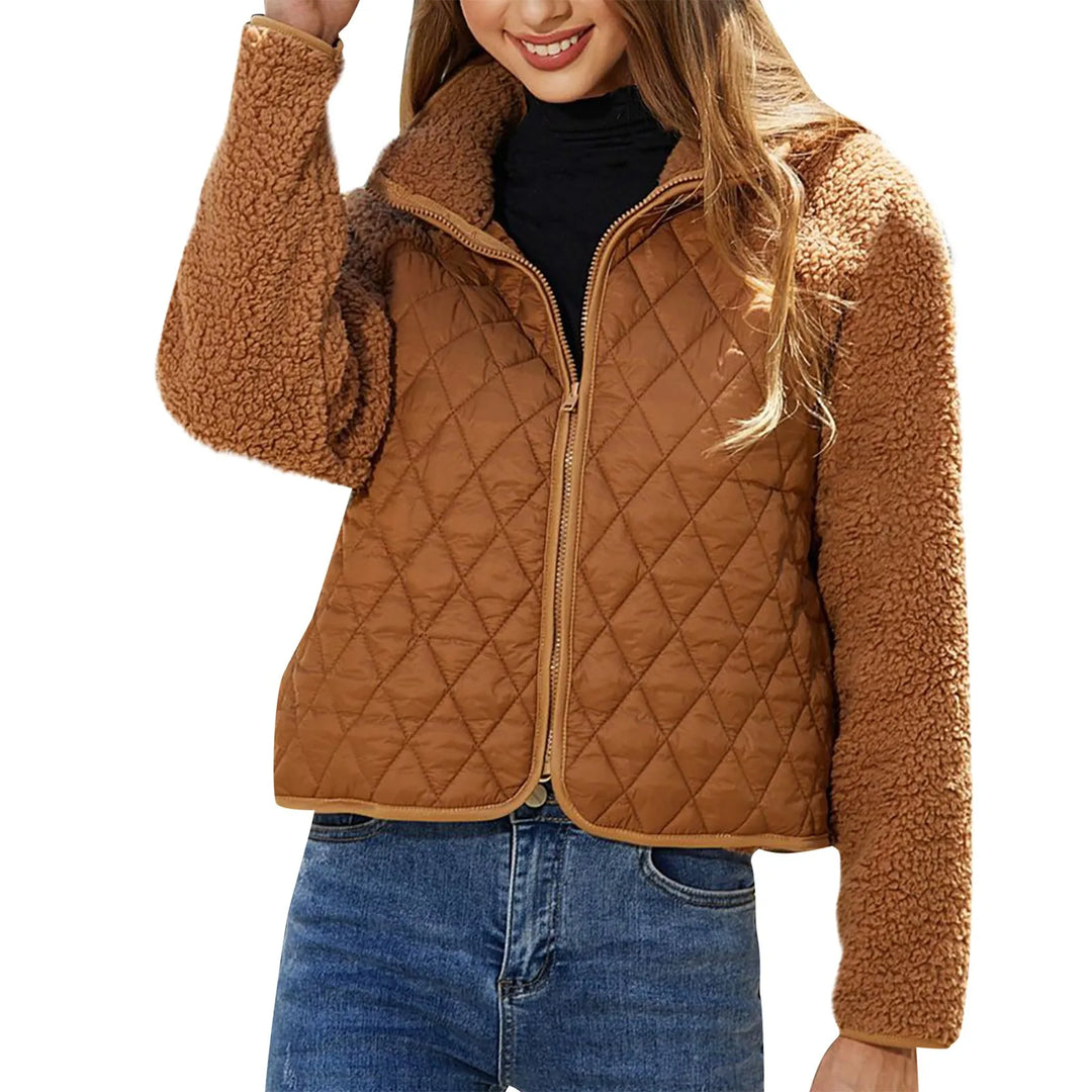 Noemie - Warm & modern bomber jacket with zip