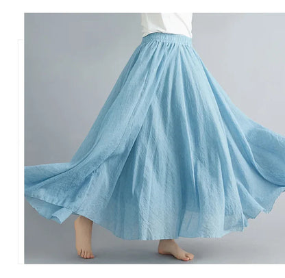 Women's Summer Maxi Skirt | Flowing, Elastic Waist