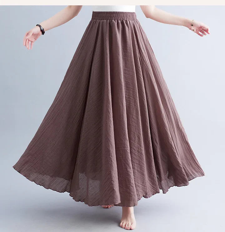 Women's Summer Maxi Skirt | Flowing, Elastic Waist