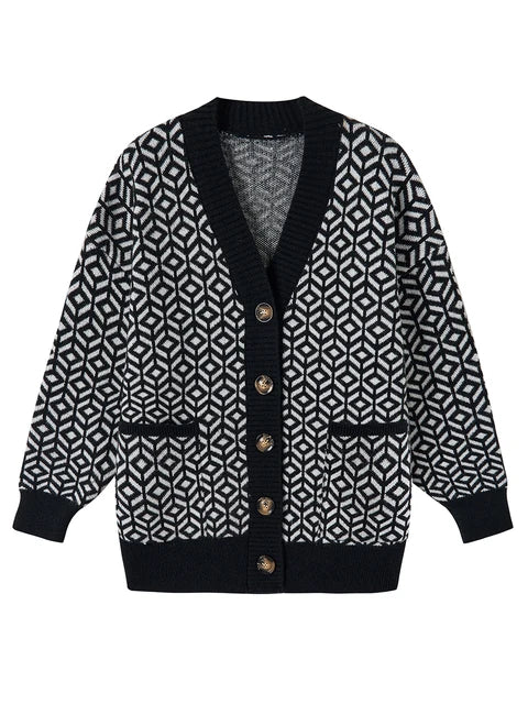 Monique - Elegant Stylish knitted cardigan with button