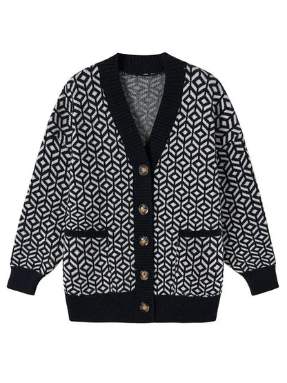 Monique - Elegant Stylish knitted cardigan with button
