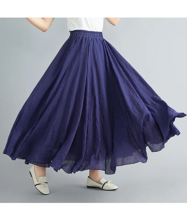 Women's Summer Maxi Skirt | Flowing, Elastic Waist