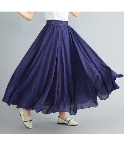 Women's Summer Maxi Skirt | Flowing, Elastic Waist