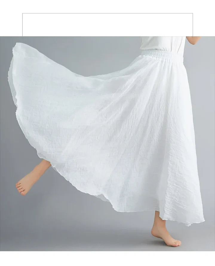 Women's Summer Maxi Skirt | Flowing, Elastic Waist