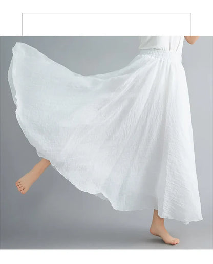 Women's Summer Maxi Skirt | Flowing, Elastic Waist