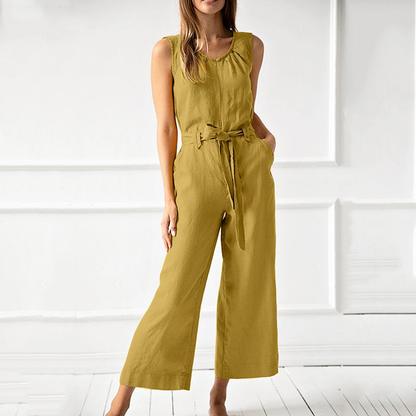 Zyelle - Casual sleeveless wide-leg jumpsuit