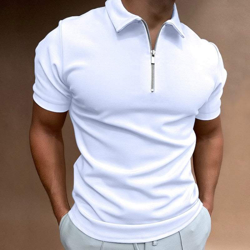 Ronan | Sleek Zip Polo Shirt for Men | Stylish, Comfortable, Versatile Fit