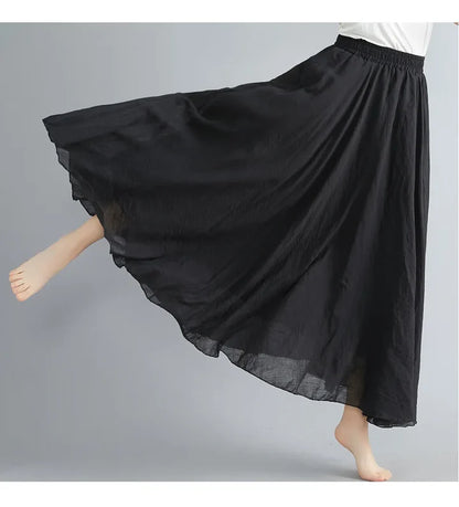 Women's Summer Maxi Skirt | Flowing, Elastic Waist