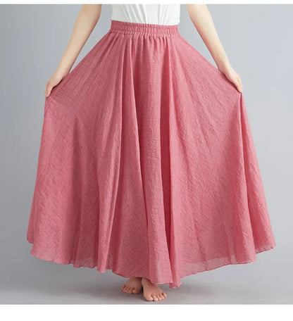 Women's Summer Maxi Skirt | Flowing, Elastic Waist