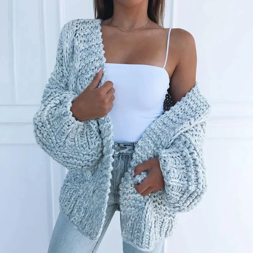 Pamela - Cozy loose chunky knitted cardigan