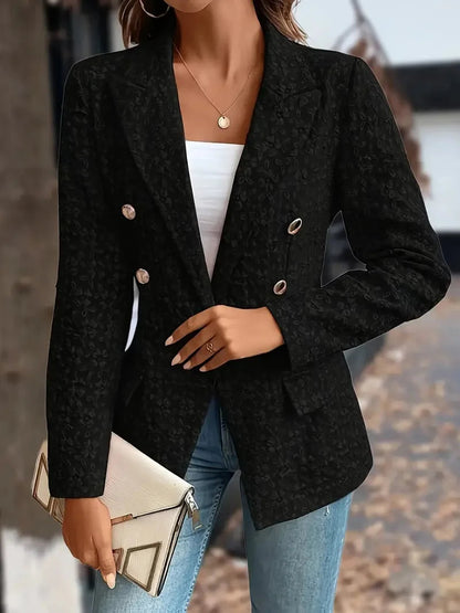 Danaya - Elegant stylish double breasted pockets vintage blazer