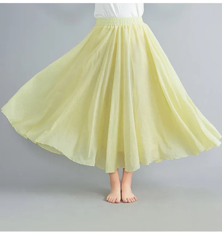 Women's Summer Maxi Skirt | Flowing, Elastic Waist