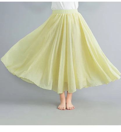 Women's Summer Maxi Skirt | Flowing, Elastic Waist