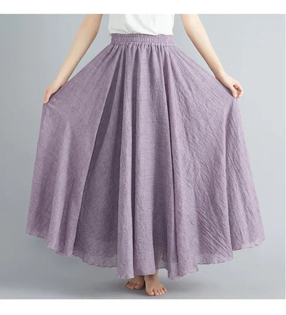 Women's Summer Maxi Skirt | Flowing, Elastic Waist