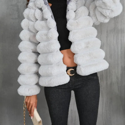 Fionna - Elegant padded faux fur coat