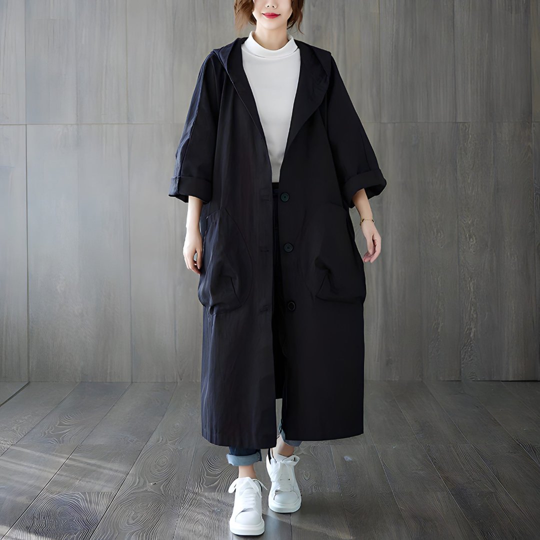 Mairead | Chic Women's Waterproof Long Trench Coat | Sleek, Warm, Versatile Design