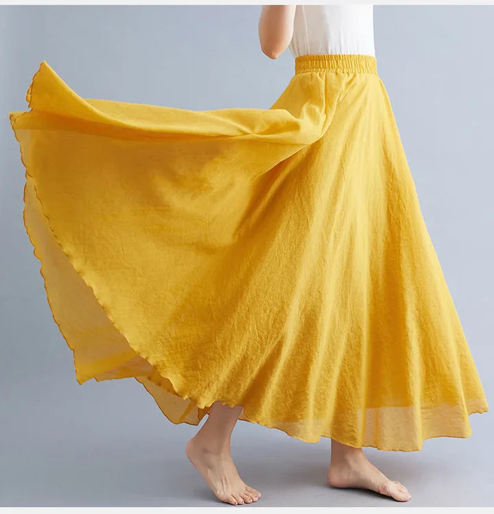Women's Summer Maxi Skirt | Flowing, Elastic Waist