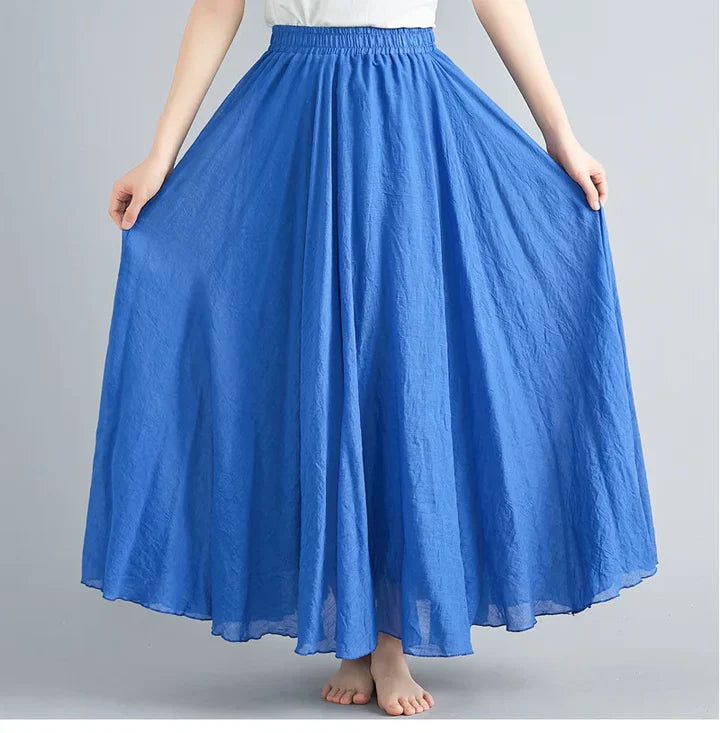 Women's Summer Maxi Skirt | Flowing, Elastic Waist