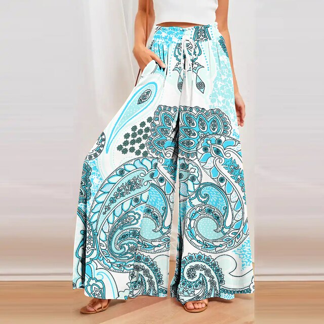 Marcella - Wide-leg printed trousers in a relaxed fit