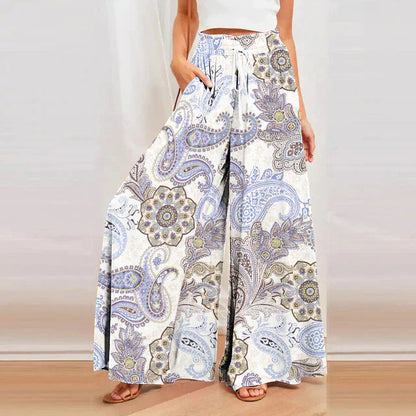 Marcella - Wide-leg printed trousers in a relaxed fit