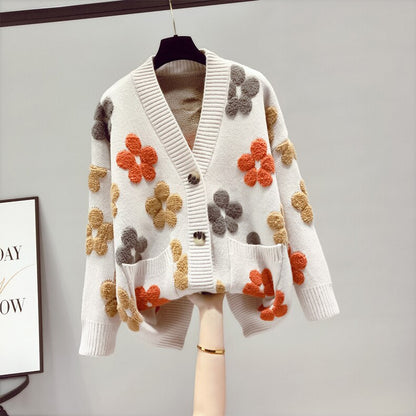 Aisling | Women's Elegant Floral Knit Cardigan | Stylish, Comfortable, Adaptable