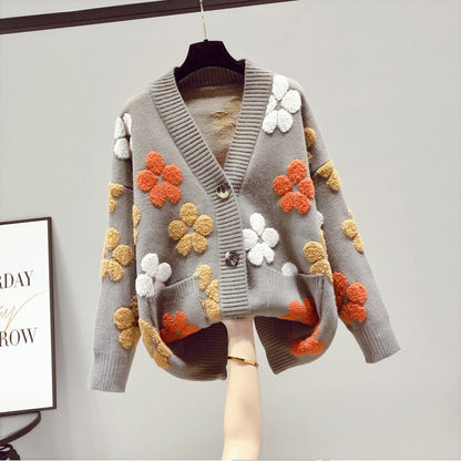 Aisling | Women's Elegant Floral Knit Cardigan | Stylish, Comfortable, Adaptable