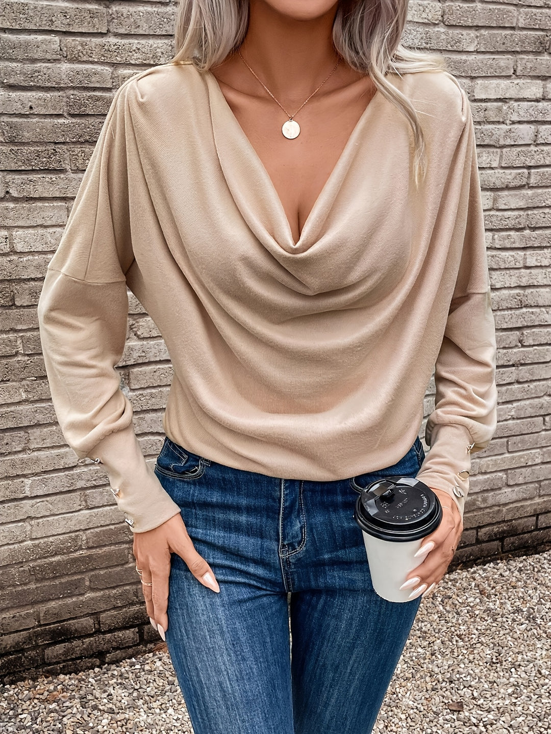 Madeline - Elegant loose V-neck collar sweater