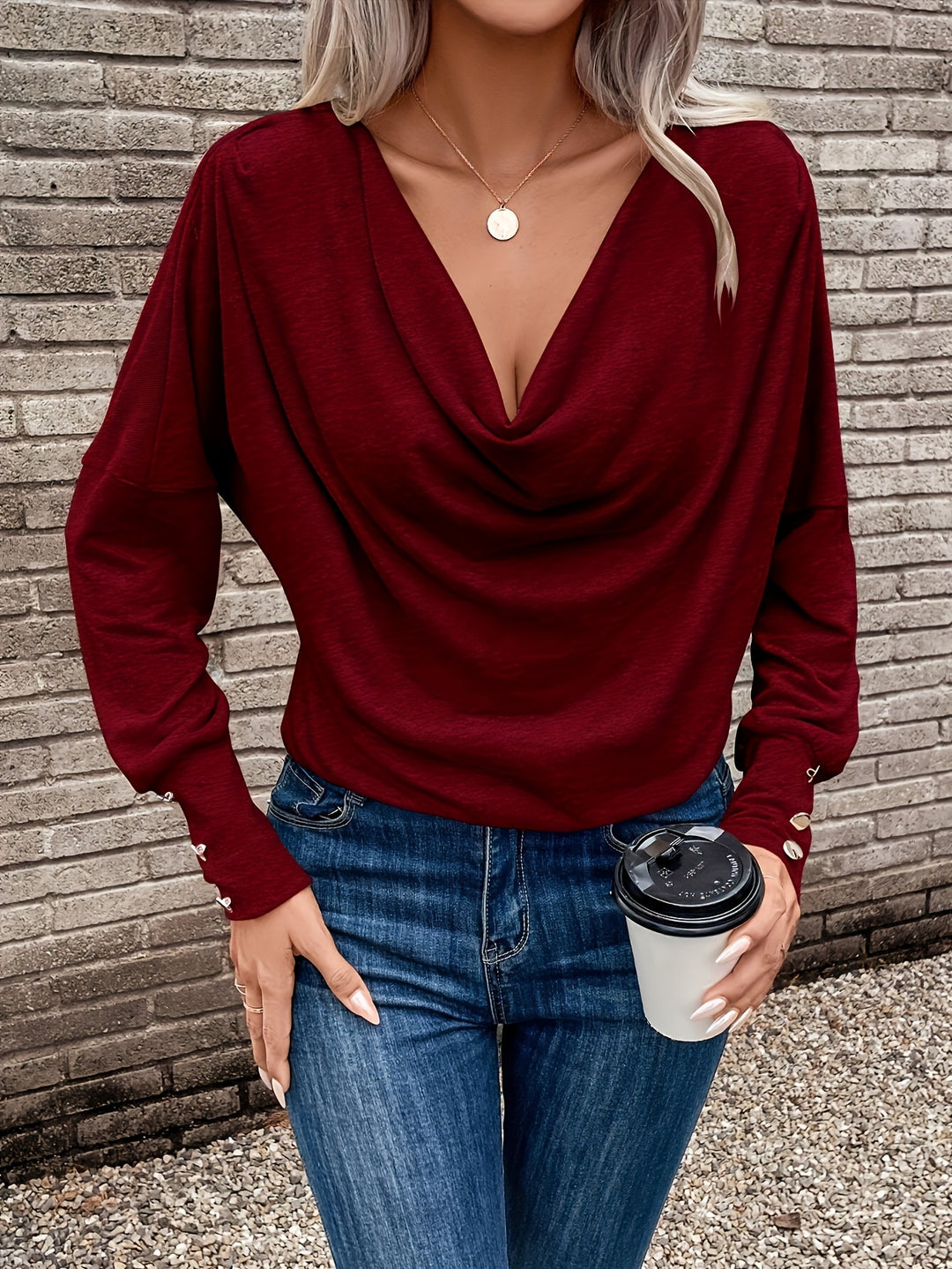 Madeline - Elegant loose V-neck collar sweater
