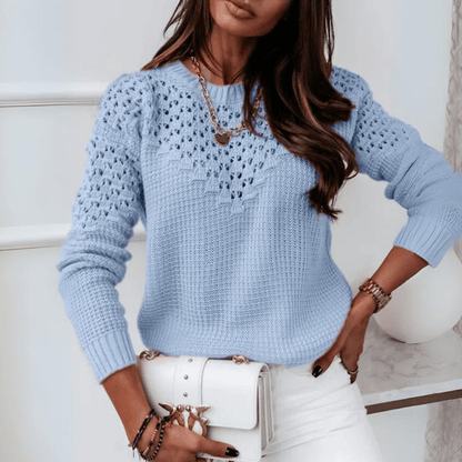 Lorelai - Chic hollow-out knitted sweater